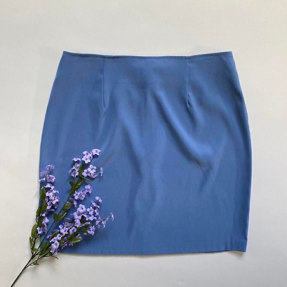 Vintage blue pencil mini skirt - Picture 1 of 7